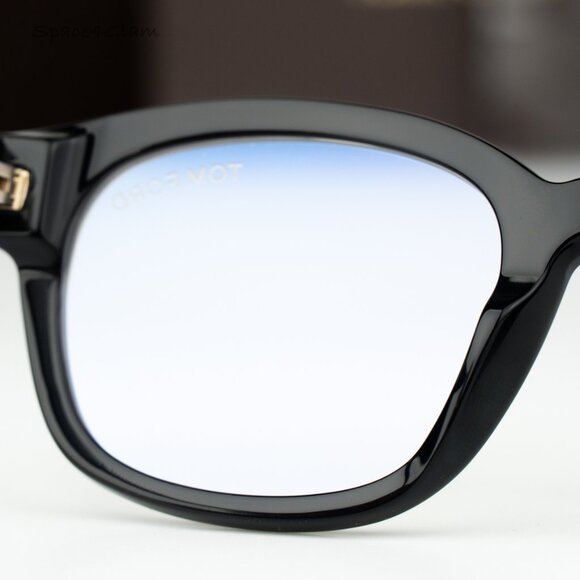 Tom Ford Women Eyeglasses Black Blue Light Block Square FT5808 001 BRAND NEW - Picture 9 of 10